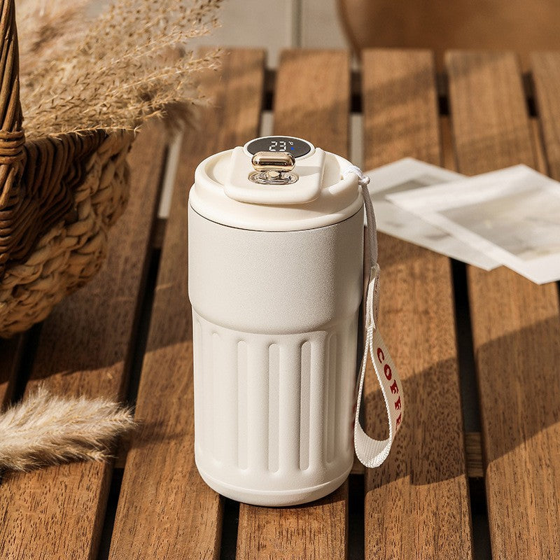 Smart Digital Thermal Bottle with LED Temperature Display – 450ml Insulated Stainless Steel Vacuum Flask | Portable Coffee & Water Mug | Leak-Resistant & BPA-Free