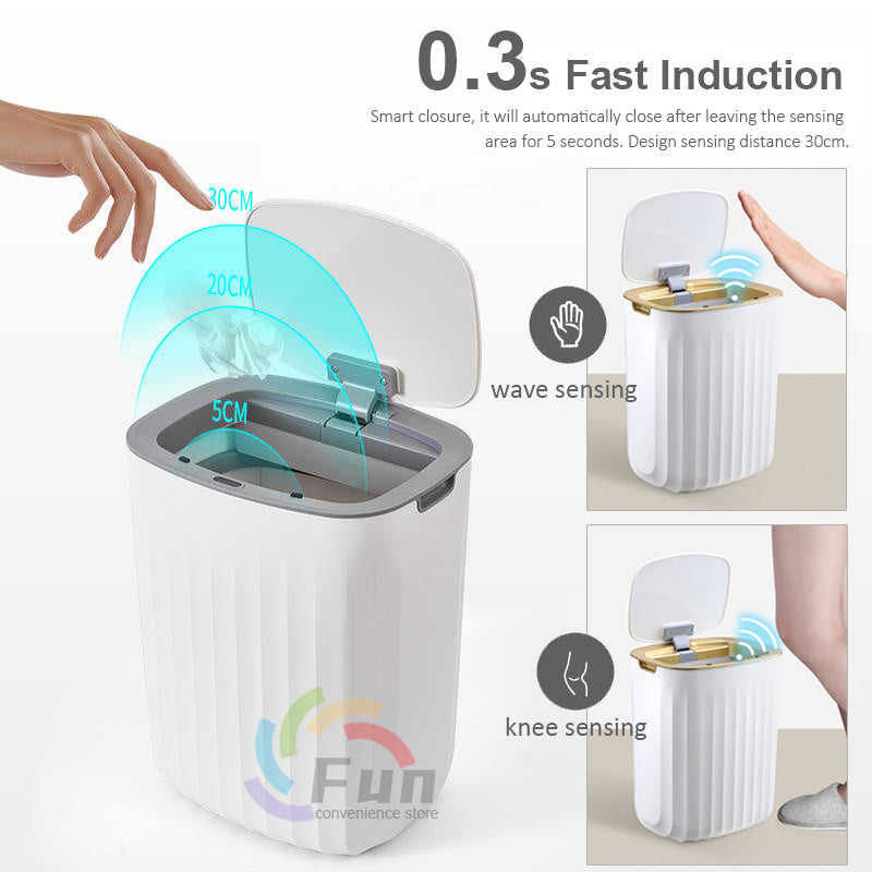 Automatic Smart Trash Bin with Lid – Touchless Sensor Waste Can for Home, Office & Car