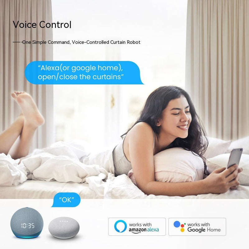 WiFi Smart Curtain Robot – Intelligent Electric Curtain Companion for Roman Rods