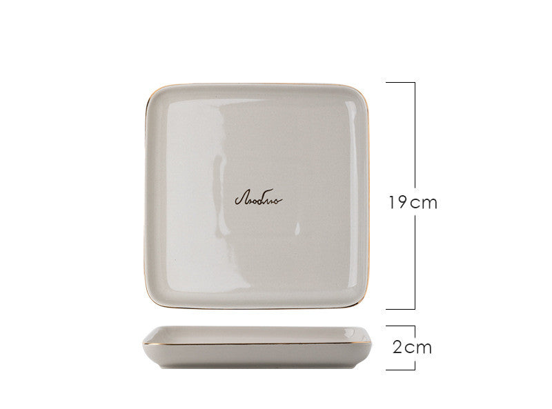 Light Luxury Ceramic Tableware Set – Elegant Couple Dinnerware Collection