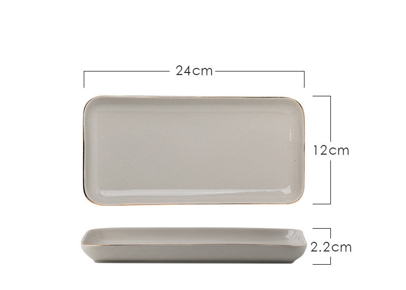 Light Luxury Ceramic Tableware Set – Elegant Couple Dinnerware Collection