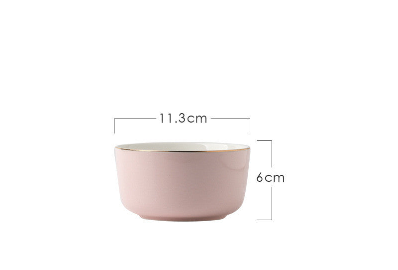 Light Luxury Ceramic Tableware Set – Elegant Couple Dinnerware Collection