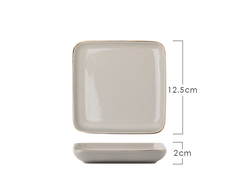 Light Luxury Ceramic Tableware Set – Elegant Couple Dinnerware Collection