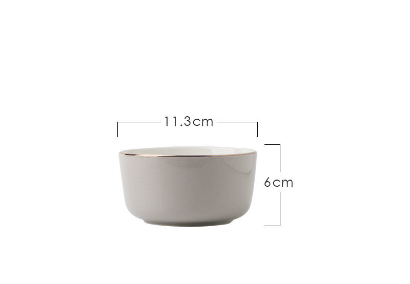 Light Luxury Ceramic Tableware Set – Elegant Couple Dinnerware Collection