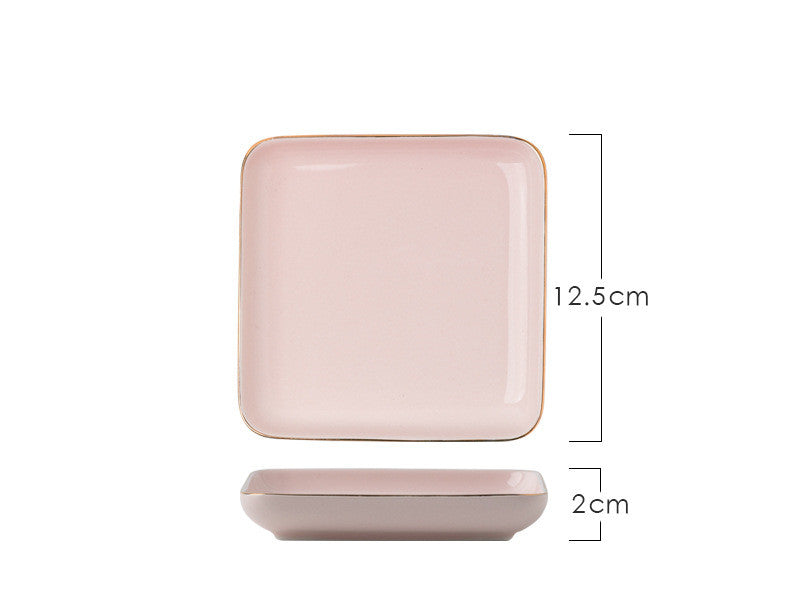 Light Luxury Ceramic Tableware Set – Elegant Couple Dinnerware Collection