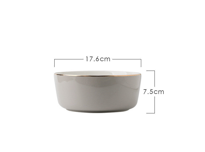 Light Luxury Ceramic Tableware Set – Elegant Couple Dinnerware Collection