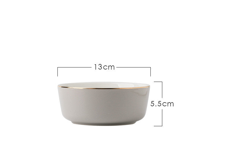 Light Luxury Ceramic Tableware Set – Elegant Couple Dinnerware Collection