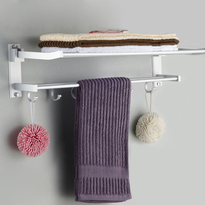 Bathroom Shelf with Towel Rack – Wall-Mounted Storage Organizer for Shower & Toilet