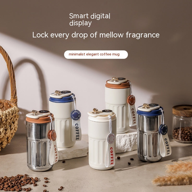 Smart Digital Thermal Bottle with LED Temperature Display – 450ml Insulated Stainless Steel Vacuum Flask | Portable Coffee & Water Mug | Leak-Resistant & BPA-Free