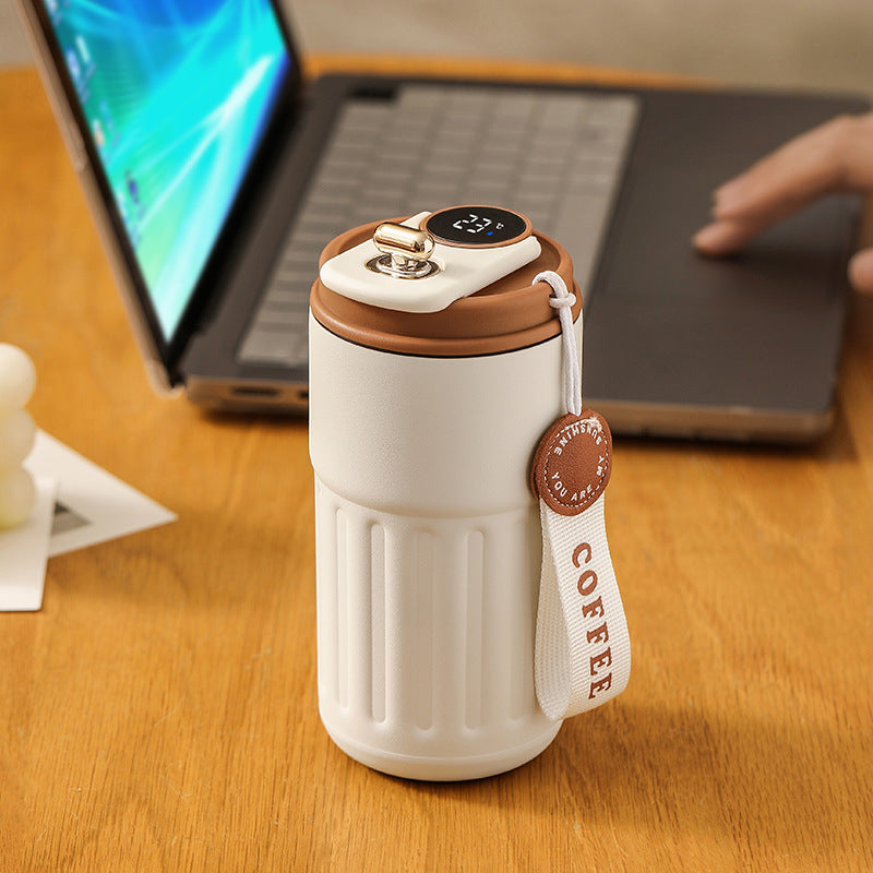 Smart Digital Thermal Bottle with LED Temperature Display – 450ml Insulated Stainless Steel Vacuum Flask | Portable Coffee & Water Mug | Leak-Resistant & BPA-Free