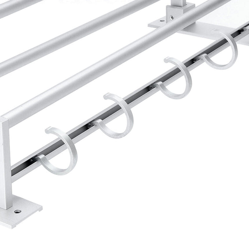 Bathroom Shelf with Towel Rack – Wall-Mounted Storage Organizer for Shower & Toilet