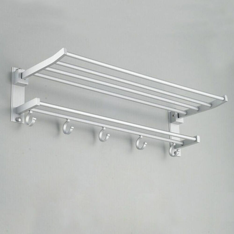Bathroom Shelf with Towel Rack – Wall-Mounted Storage Organizer for Shower & Toilet