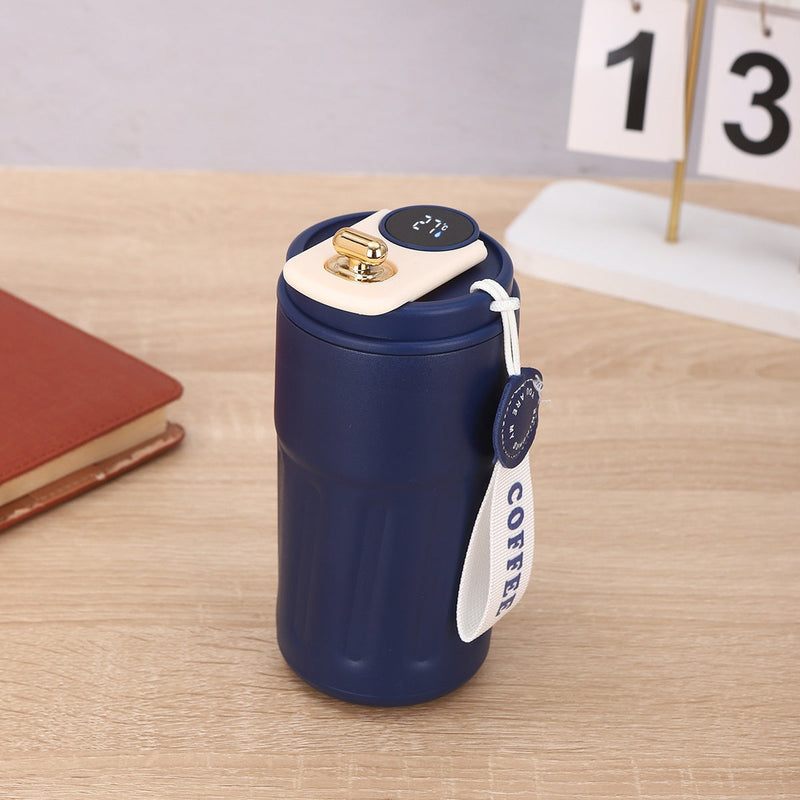 Smart Digital Thermal Bottle with LED Temperature Display – 450ml Insulated Stainless Steel Vacuum Flask | Portable Coffee & Water Mug | Leak-Resistant & BPA-Free