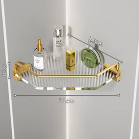 Acrylic Washroom Bathroom Shelving – Wall-Mounted Storage Shelf for Shower & Toilet