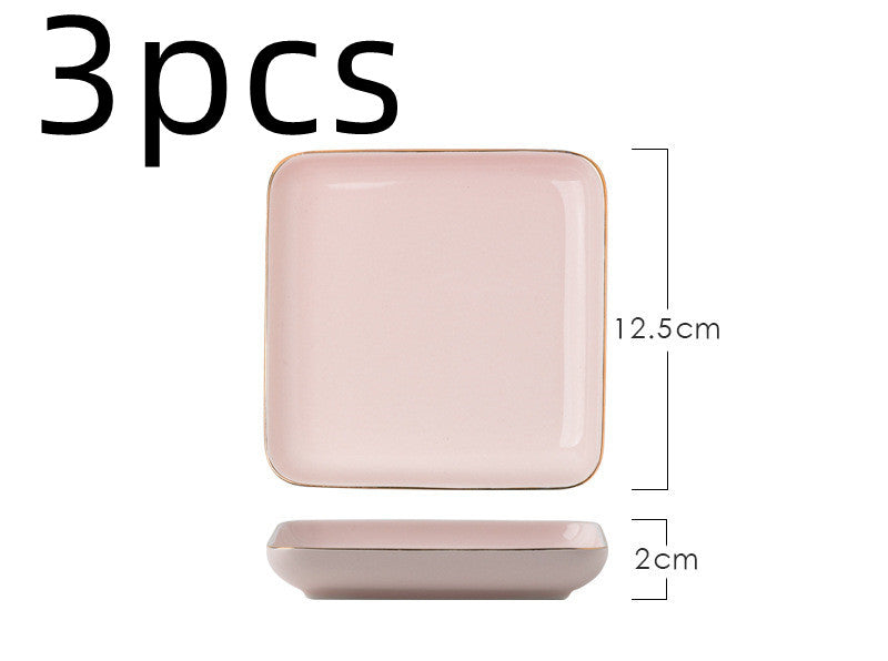 Light Luxury Ceramic Tableware Set – Elegant Couple Dinnerware Collection