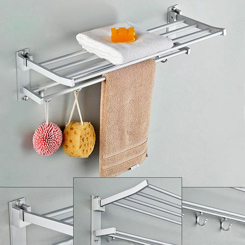Bathroom Shelf with Towel Rack – Wall-Mounted Storage Organizer for Shower & Toilet