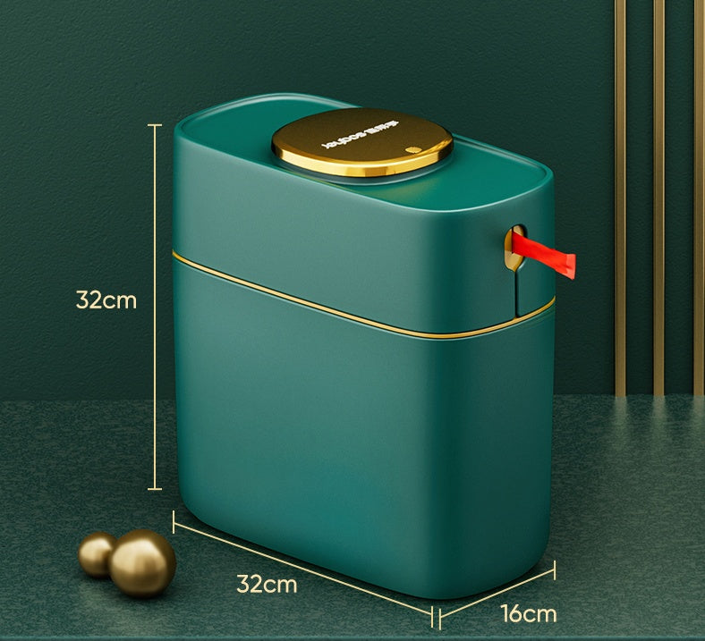 Light Luxury Bedroom With Lid Large Capacity Automatic Packing Trash Can