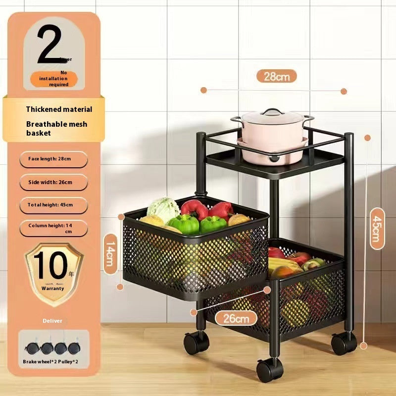 Kitchen Vegetable Rack – Indoor Multi-Layer Floor Storage Organizer