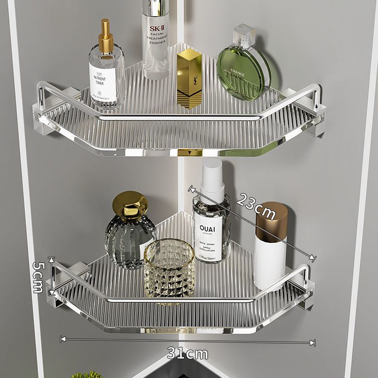 Acrylic Washroom Bathroom Shelving – Wall-Mounted Storage Shelf for Shower & Toilet