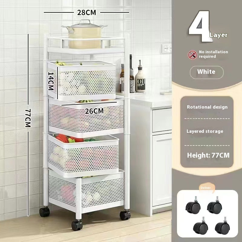 Kitchen Vegetable Rack – Indoor Multi-Layer Floor Storage Organizer