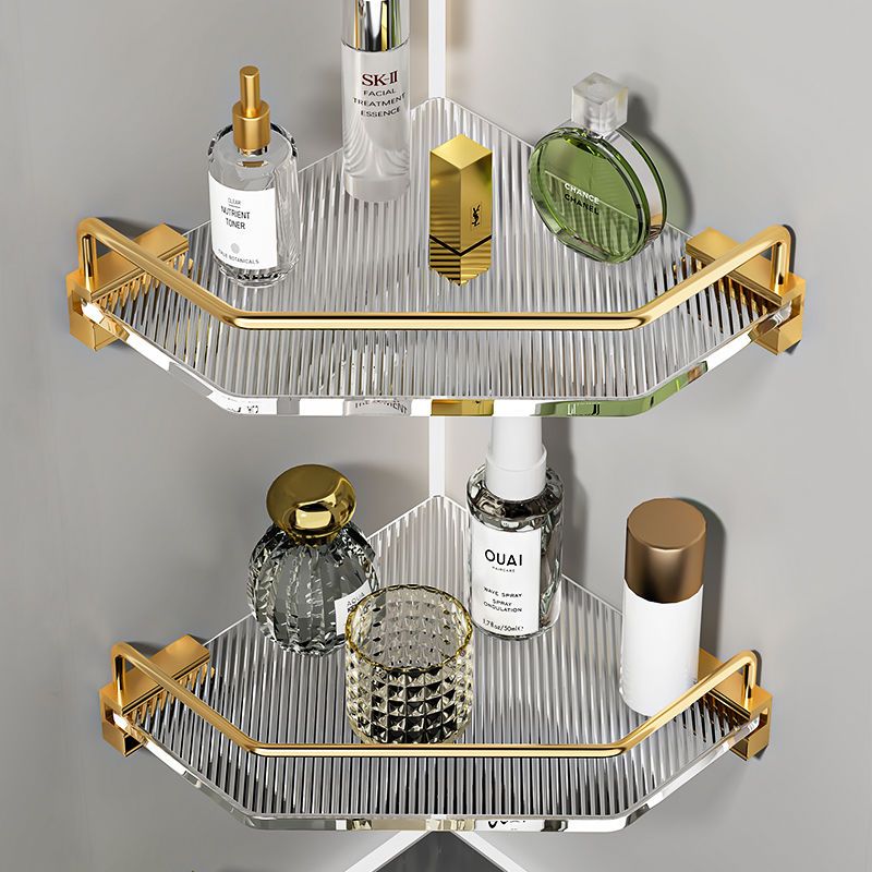 Acrylic Washroom Bathroom Shelving – Wall-Mounted Storage Shelf for Shower & Toilet