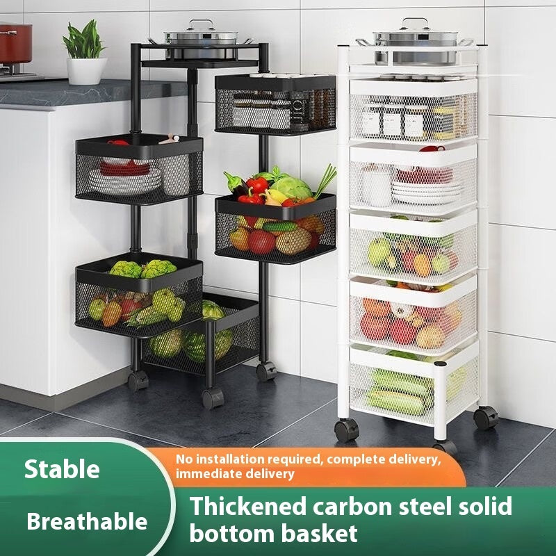 Kitchen Vegetable Rack – Indoor Multi-Layer Floor Storage Organizer