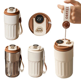 Smart Digital Thermal Bottle with LED Temperature Display – 450ml Insulated Stainless Steel Vacuum Flask | Portable Coffee & Water Mug | Leak-Resistant & BPA-Free