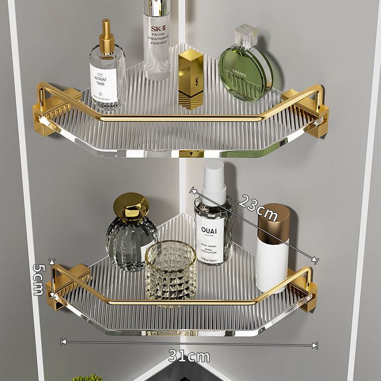 Acrylic Washroom Bathroom Shelving – Wall-Mounted Storage Shelf for Shower & Toilet