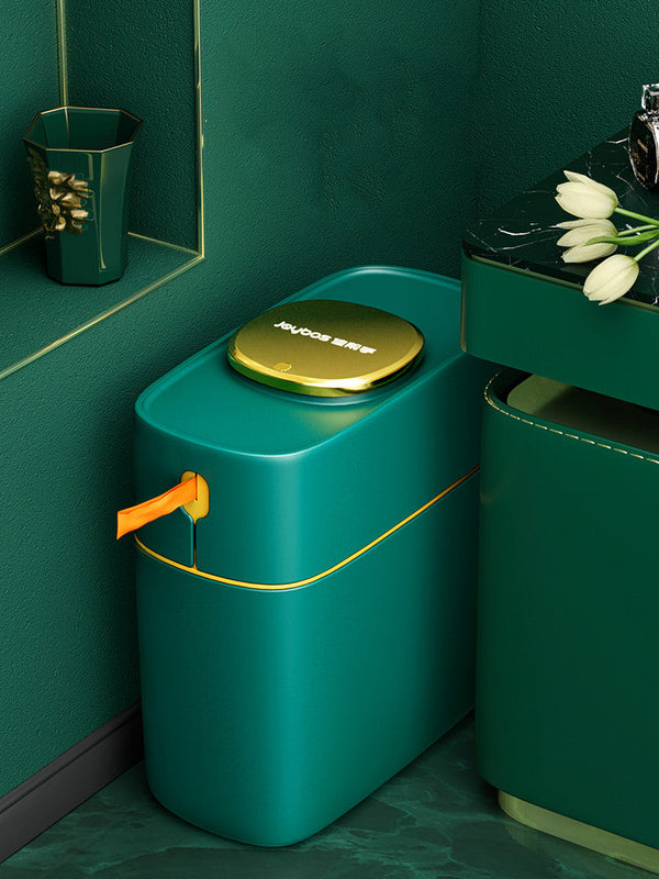 Light Luxury Bedroom With Lid Large Capacity Automatic Packing Trash Can