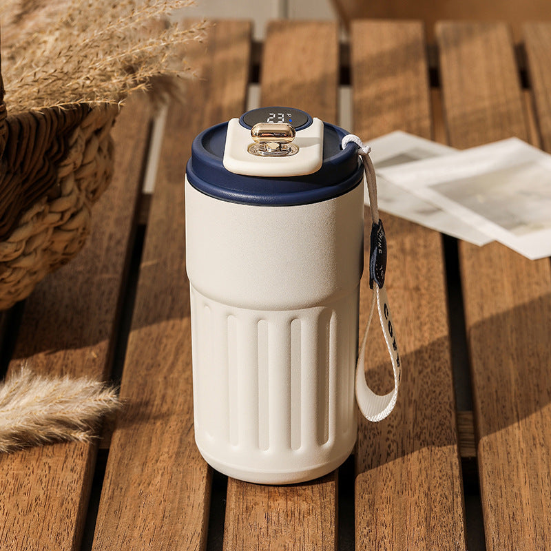 Smart Digital Thermal Bottle with LED Temperature Display – 450ml Insulated Stainless Steel Vacuum Flask | Portable Coffee & Water Mug | Leak-Resistant & BPA-Free