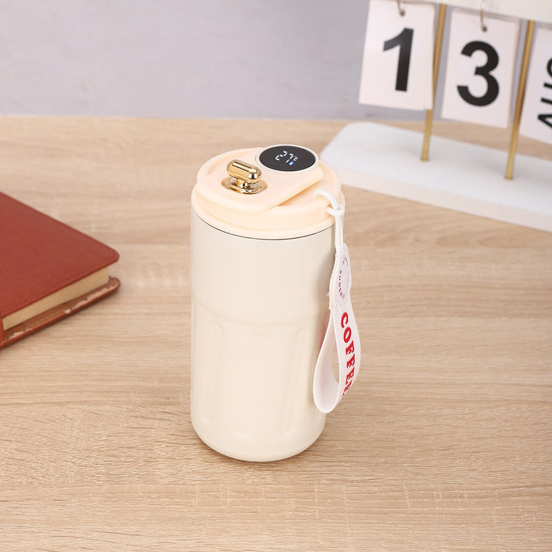 Smart Digital Thermal Bottle with LED Temperature Display – 450ml Insulated Stainless Steel Vacuum Flask | Portable Coffee & Water Mug | Leak-Resistant & BPA-Free