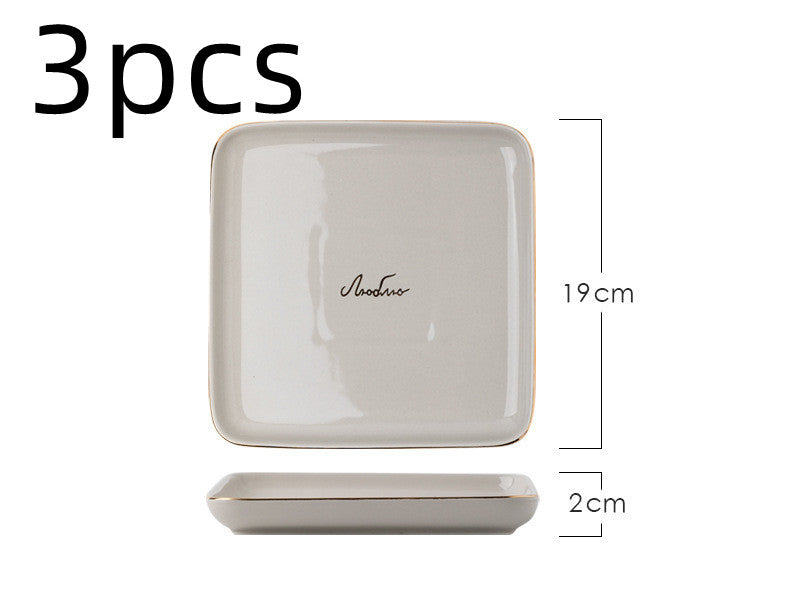 Light Luxury Ceramic Tableware Set – Elegant Couple Dinnerware Collection