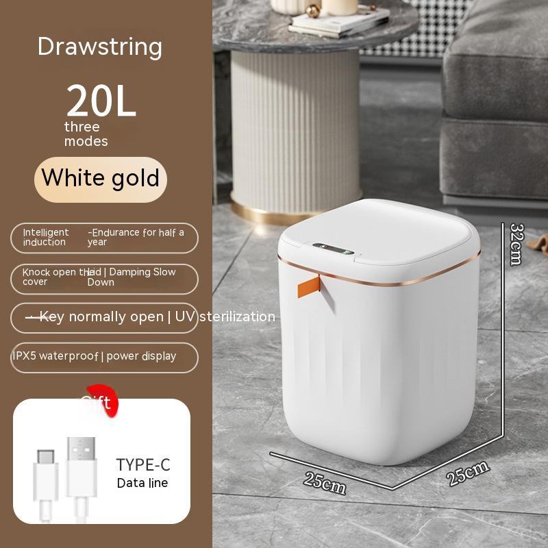 Automatic Smart Trash Bin with Lid – Touchless Sensor Waste Can for Home, Office & Car