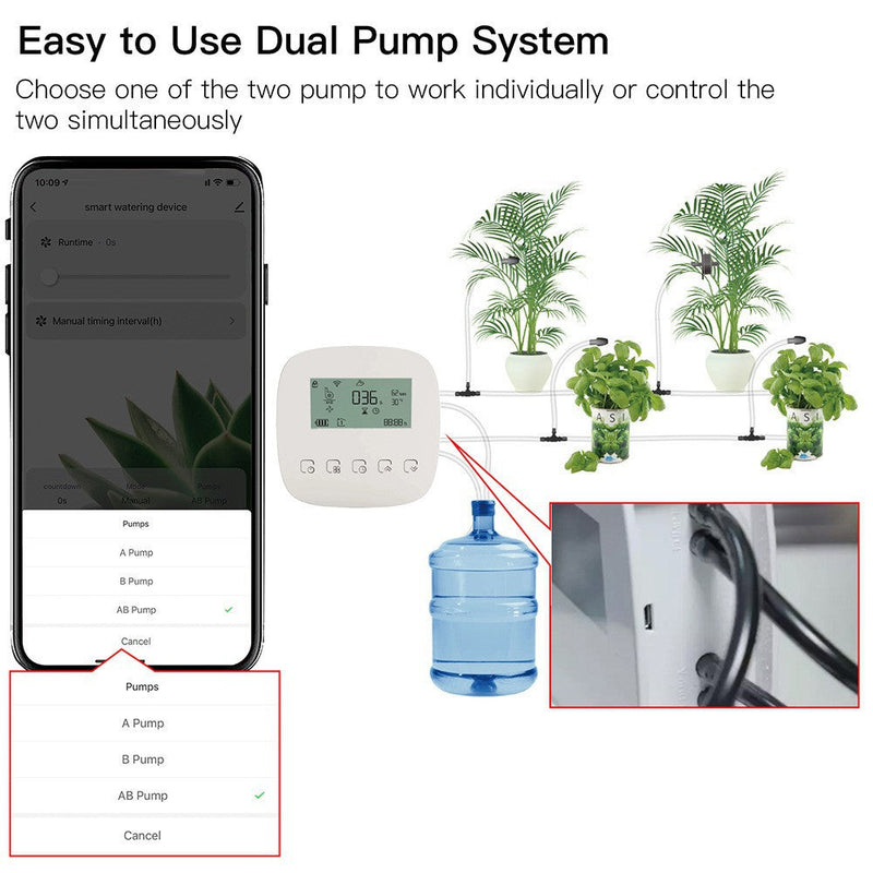 Graffiti Rechargeable Smart Sprinkler Timer – Automatic Watering Controller for Garden & Lawn
