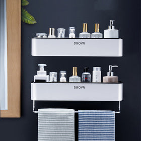 Bathroom Wall Shelf – Space-Saving Wall-Mounted Storage Rack for Shower, Toilet & Vanity