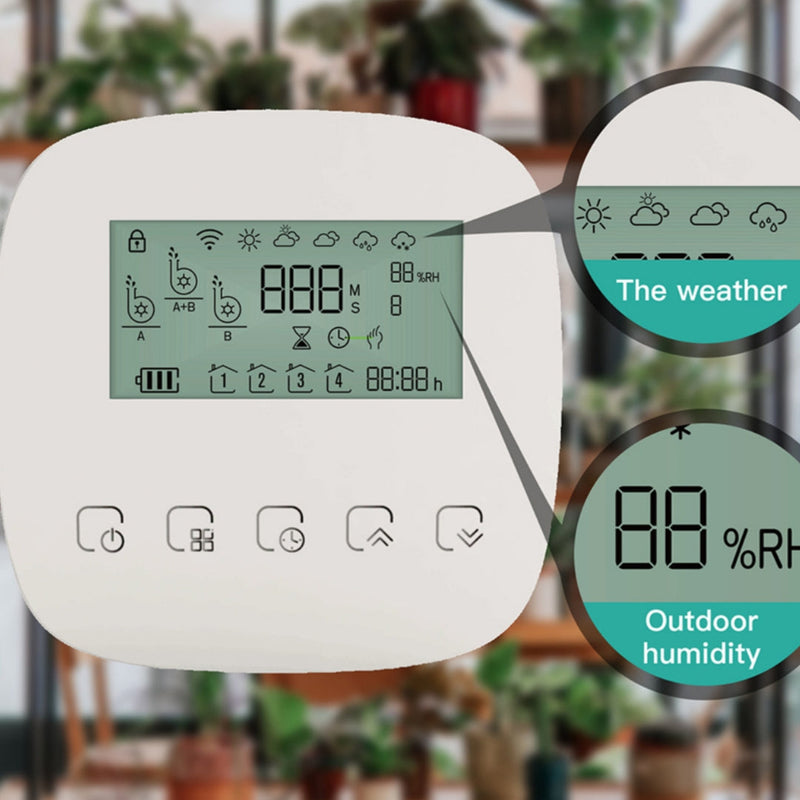Graffiti Rechargeable Smart Sprinkler Timer – Automatic Watering Controller for Garden & Lawn