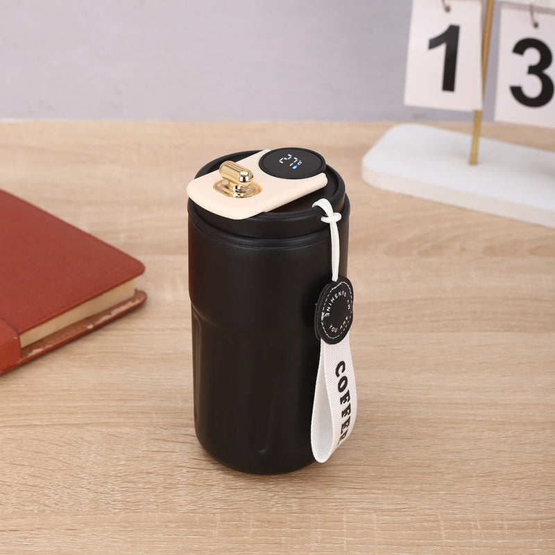 Smart Digital Thermal Bottle with LED Temperature Display – 450ml Insulated Stainless Steel Vacuum Flask | Portable Coffee & Water Mug | Leak-Resistant & BPA-Free