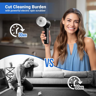 Multifunctional Smart Display Electric Cleaning Brush Wireless Kitchen Sink Cleaning Brush Waterproof Electric Pot Brush Cleaning Tool