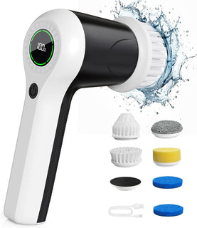 Multifunctional Smart Display Electric Cleaning Brush Wireless Kitchen Sink Cleaning Brush Waterproof Electric Pot Brush Cleaning Tool