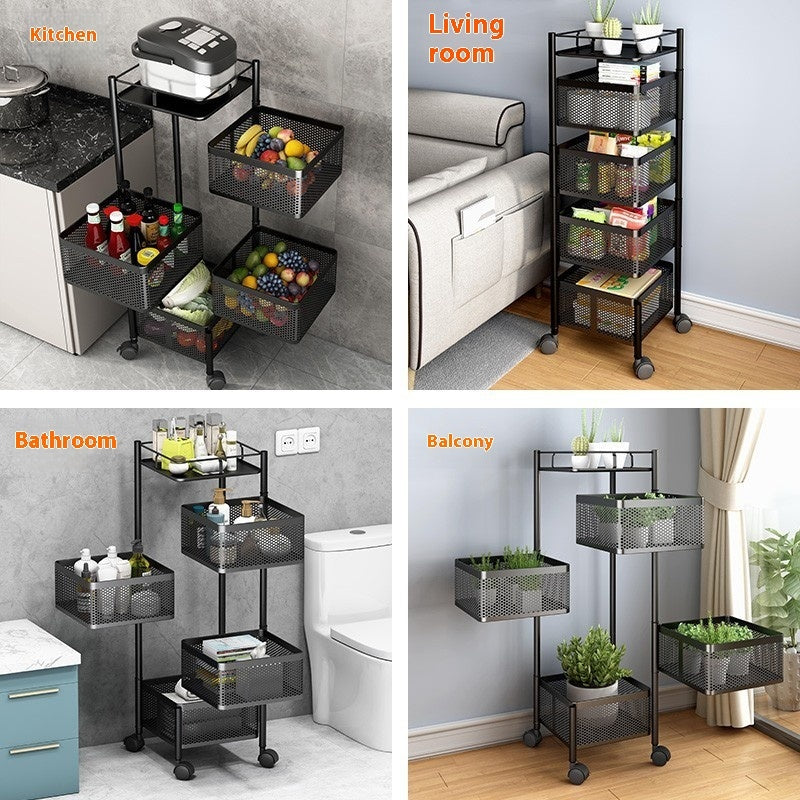 Kitchen Vegetable Rack – Indoor Multi-Layer Floor Storage Organizer