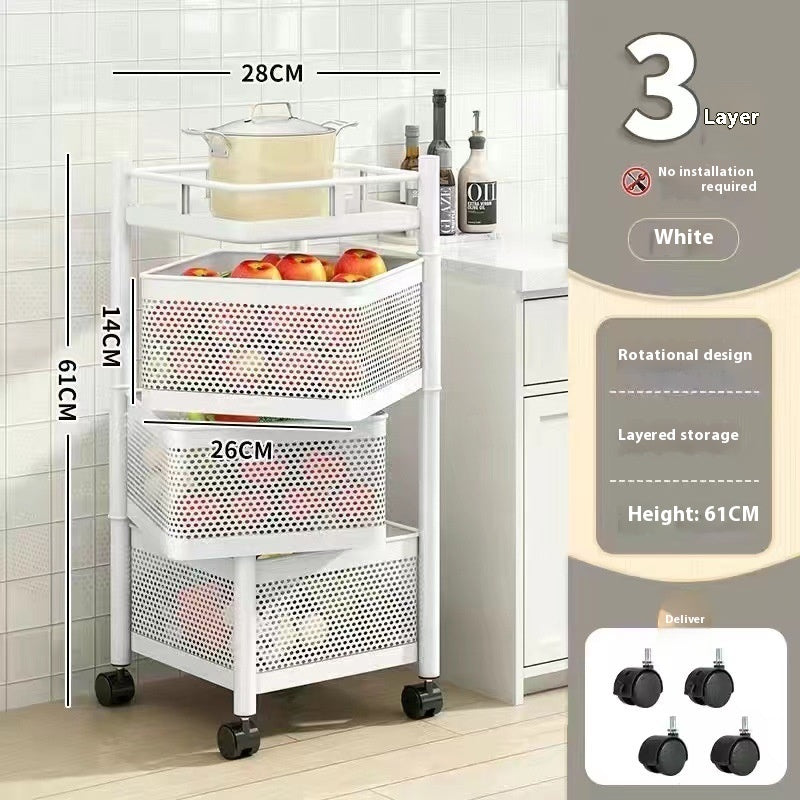 Kitchen Vegetable Rack – Indoor Multi-Layer Floor Storage Organizer