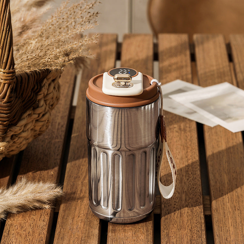 Smart Digital Thermal Bottle with LED Temperature Display – 450ml Insulated Stainless Steel Vacuum Flask | Portable Coffee & Water Mug | Leak-Resistant & BPA-Free