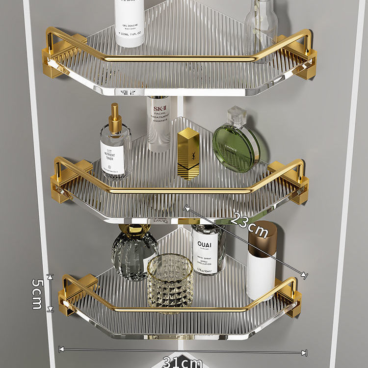 Acrylic Washroom Bathroom Shelving – Wall-Mounted Storage Shelf for Shower & Toilet
