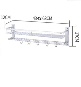 Bathroom Shelf with Towel Rack – Wall-Mounted Storage Organizer for Shower & Toilet