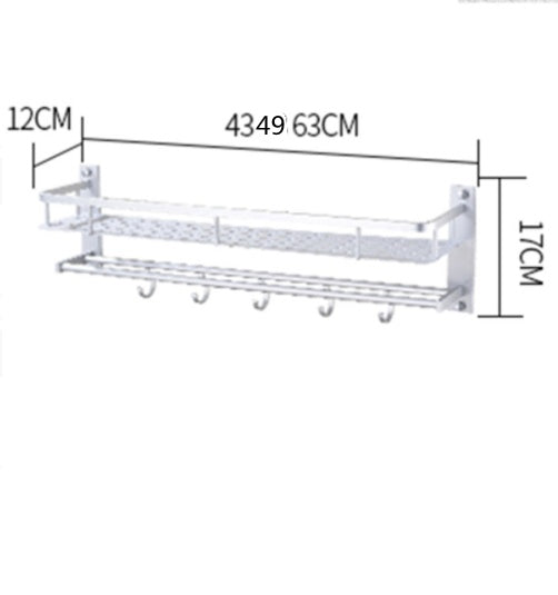 Bathroom Shelf with Towel Rack – Wall-Mounted Storage Organizer for Shower & Toilet
