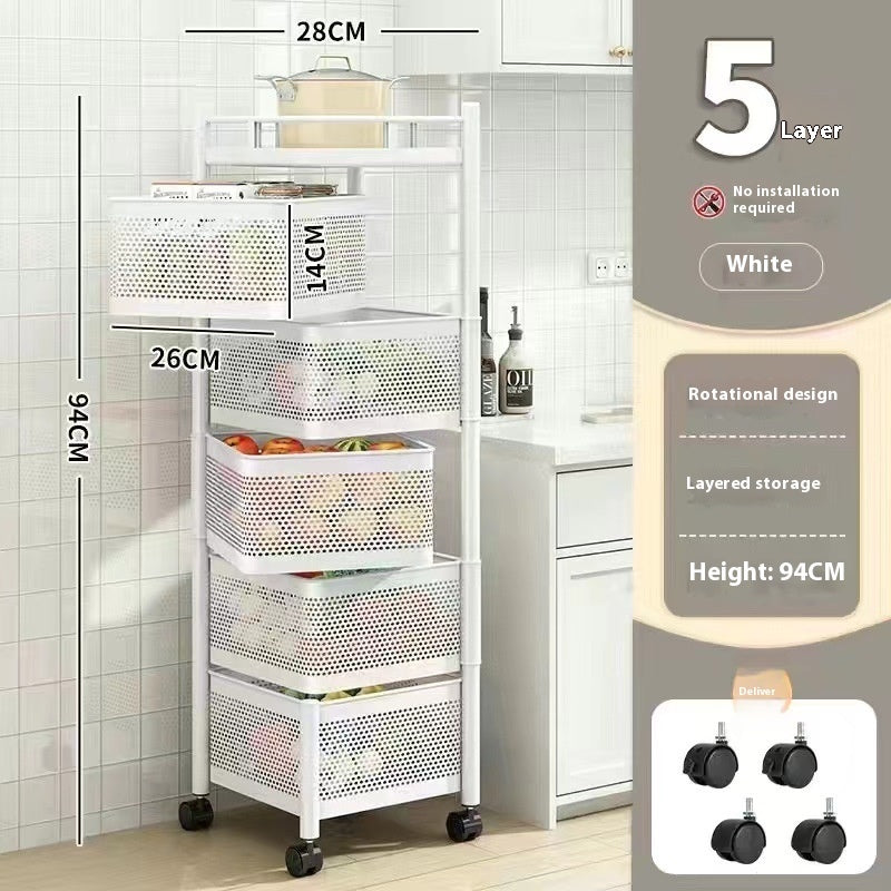 Kitchen Vegetable Rack – Indoor Multi-Layer Floor Storage Organizer