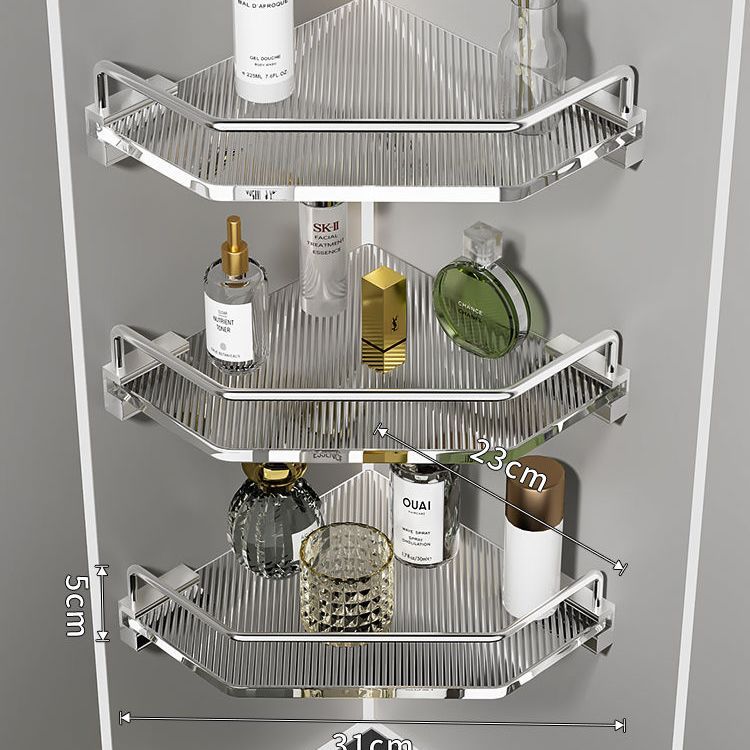 Acrylic Washroom Bathroom Shelving – Wall-Mounted Storage Shelf for Shower & Toilet