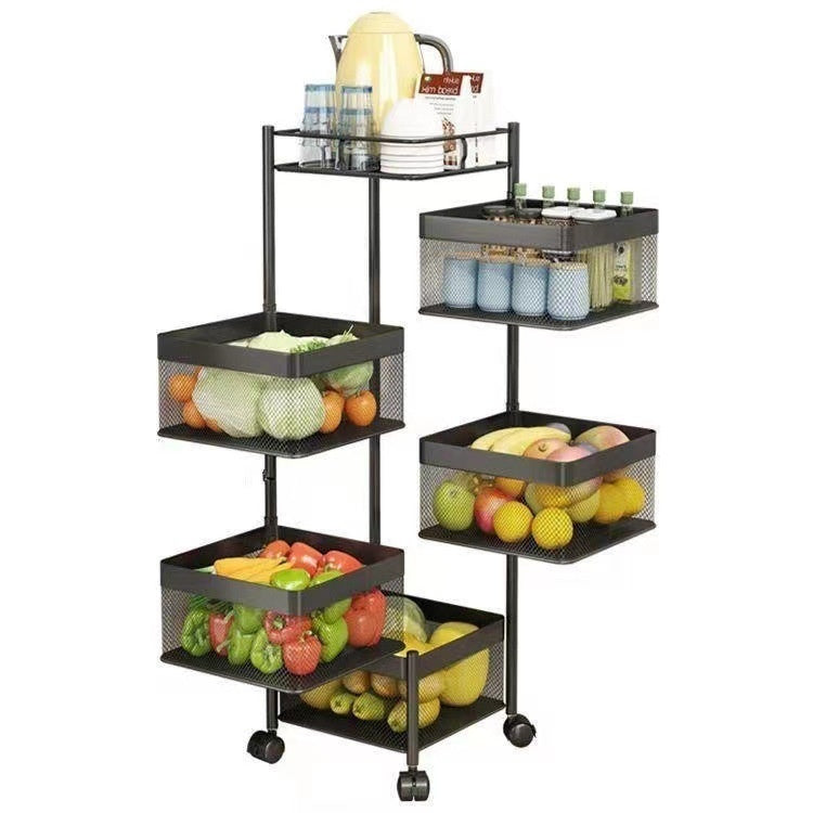 Kitchen Vegetable Rack – Indoor Multi-Layer Floor Storage Organizer