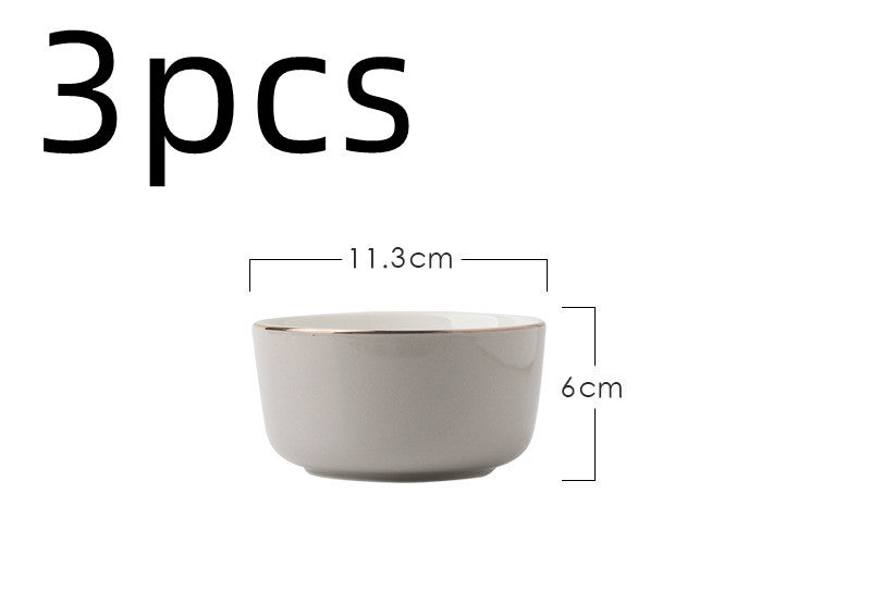 Light Luxury Ceramic Tableware Set – Elegant Couple Dinnerware Collection