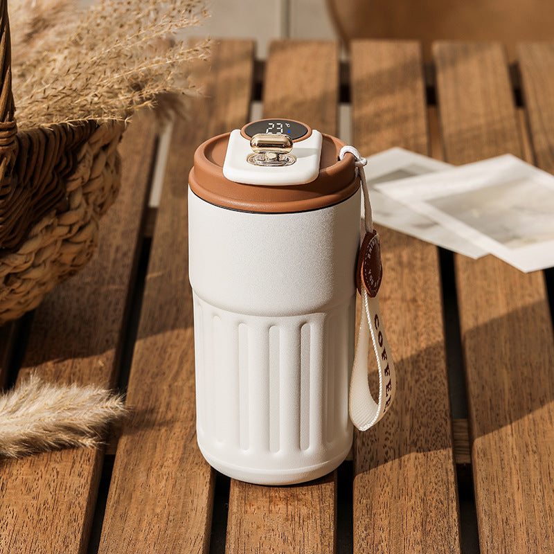Smart Digital Thermal Bottle with LED Temperature Display – 450ml Insulated Stainless Steel Vacuum Flask | Portable Coffee & Water Mug | Leak-Resistant & BPA-Free